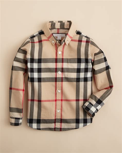 boys burberry button down|burberry long sleeve button up.